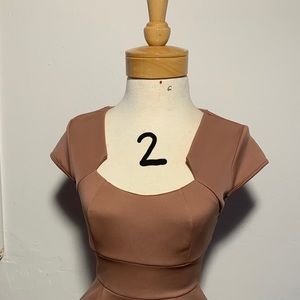 Tight Mauve Peplum Dress